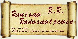 Ranisav Radosavljević vizit kartica